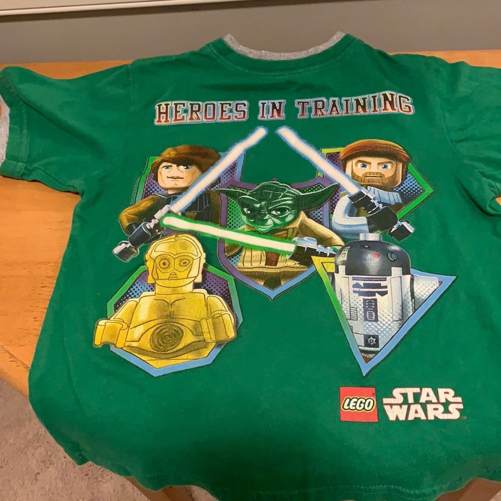 Lego Star Wars tee, green, boy size 5/6